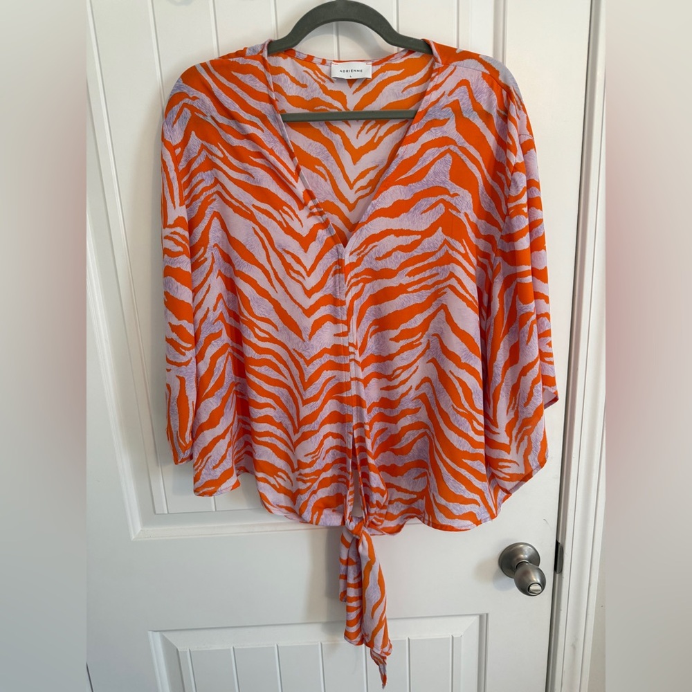 Orange and Purple Zebra Print Women's Top